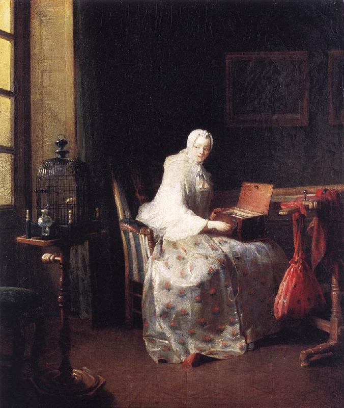 jean-Baptiste-Simeon Chardin The Canary France oil painting art